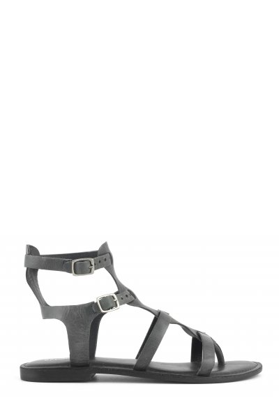 black thong gladiator sandals
