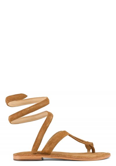 Thong wrap up sandal in leather