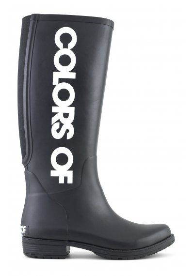Rubber rain-boot with side logo