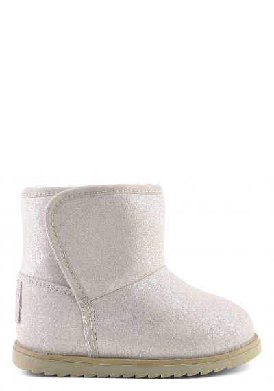 Glitter suede leather snow boots