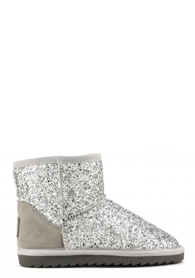 Glittered winter boot with wool lining