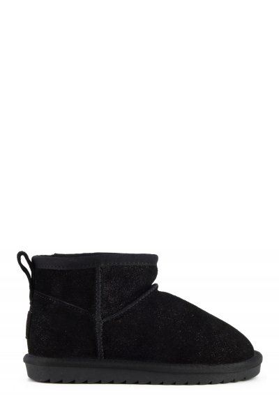 Winter boot in glitter suede