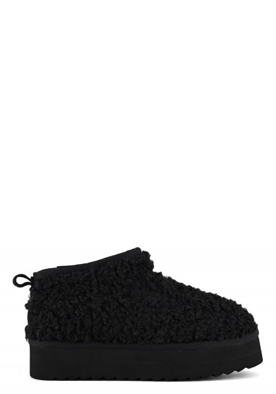 Platform boot teddy fur