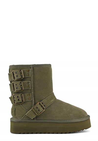 Platform boot four buckles