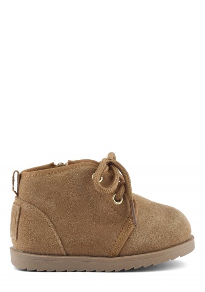 Toddler laced boot in suede