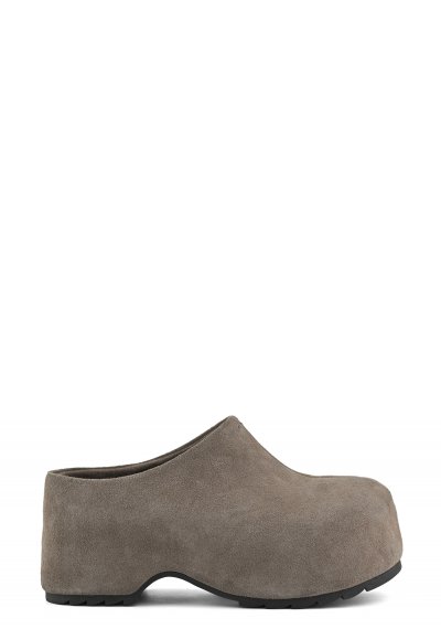 Cow suede clog