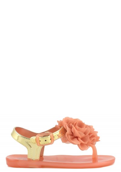 Sandali in pvc con accessorio floreale Sandali in pvc con accessorio floreale