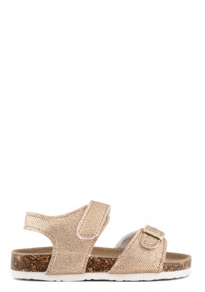 Metallic-effect sandal