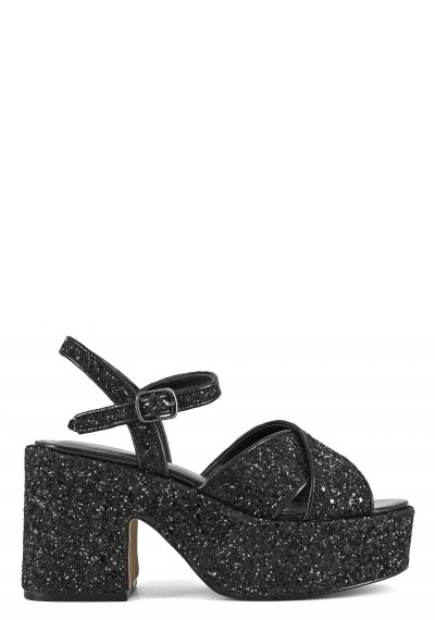 Glitter plateau sandal