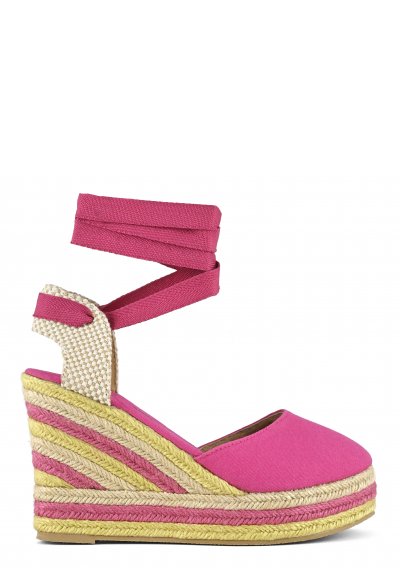 Platform espadrilles in fabric