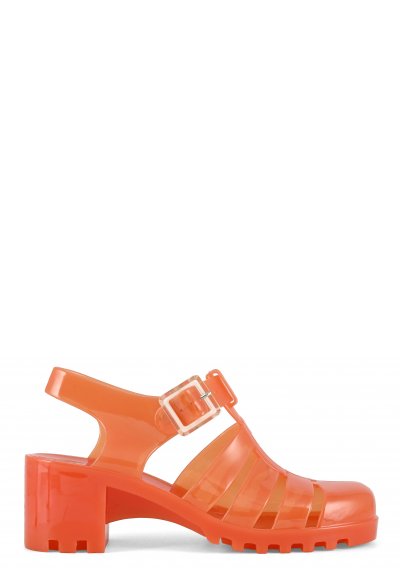 Heeled fisherman jelly sandal