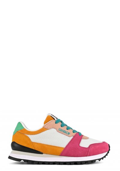 Running sneaker multicolor leather