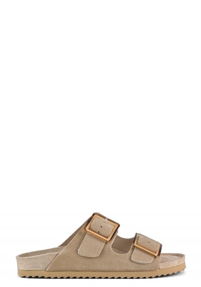 Monocolor suede sandal