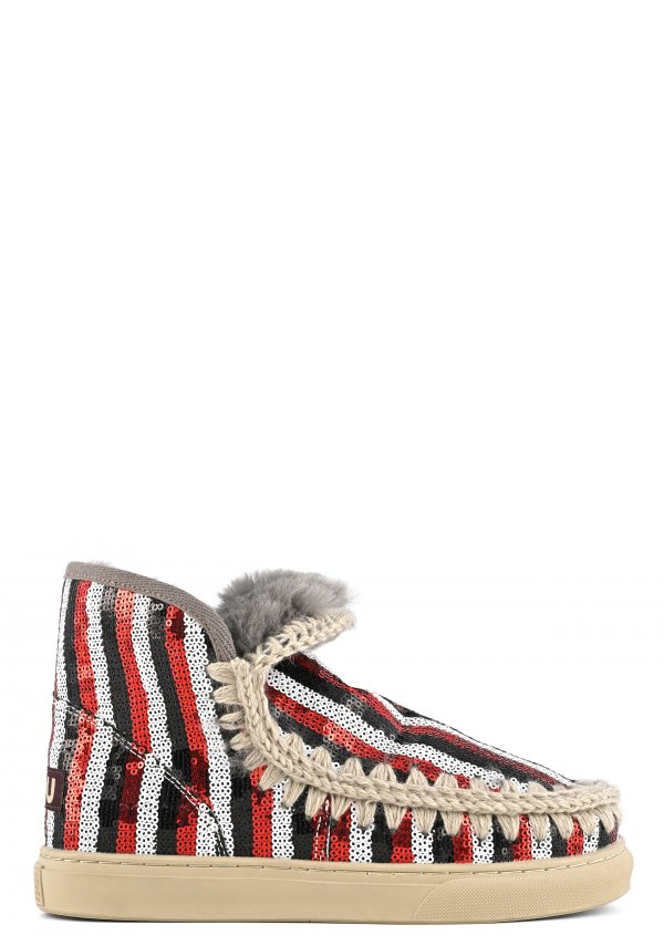 Eskimo sneaker stripy sequins &amp; lurex STSEQRD