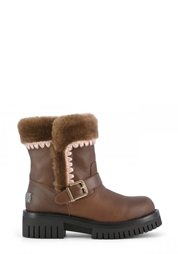 COMBAT ESKIMO BOOT SHEARLING COLLAR DKB