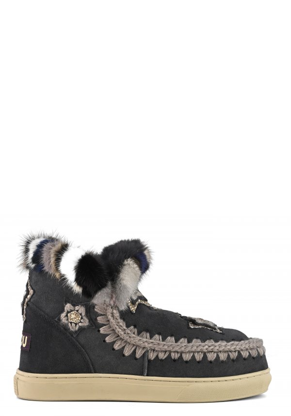 ESKIMO SNEAKER STAR PATCHES &amp; MINK FUR TRIM OFFB