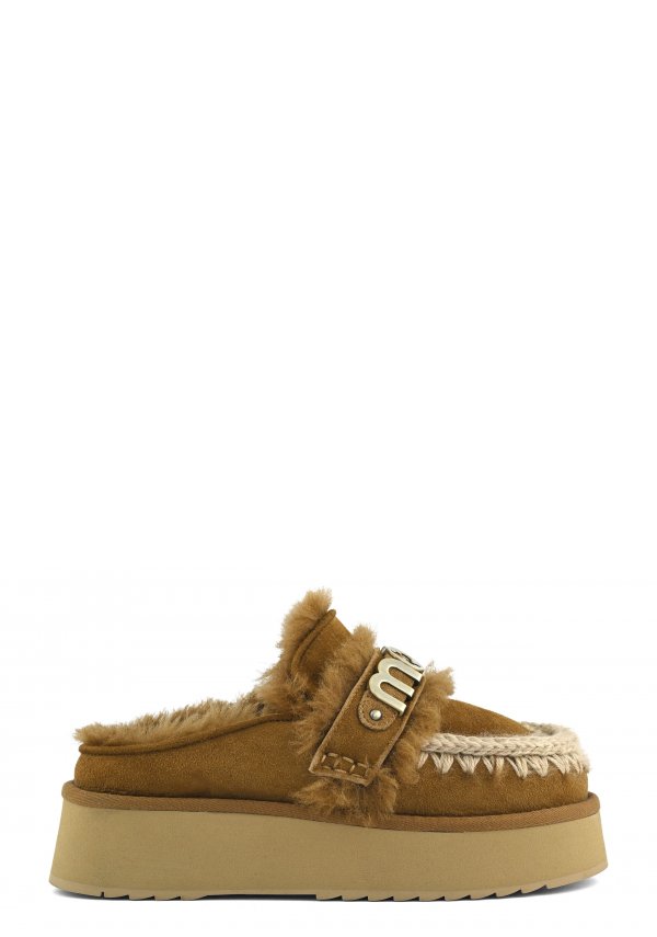 Platform Clog With Strap Logo COG