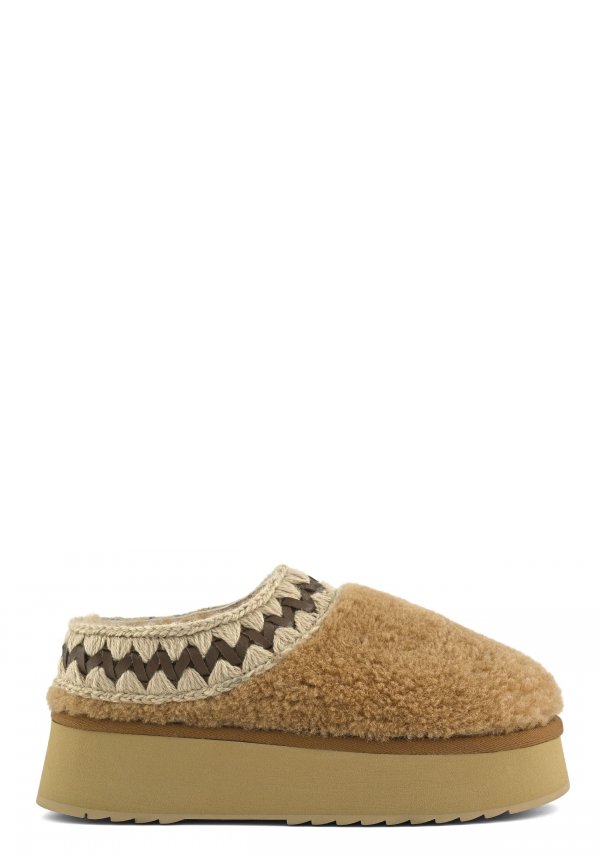 Platform Clog Curly Sheepskin COG