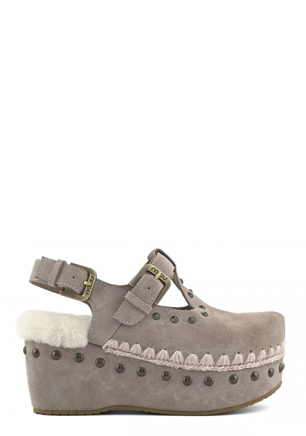 Suede Clog With Stones GOAT