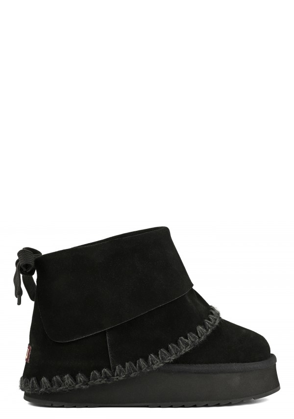 Platform boot suede folding BKBK