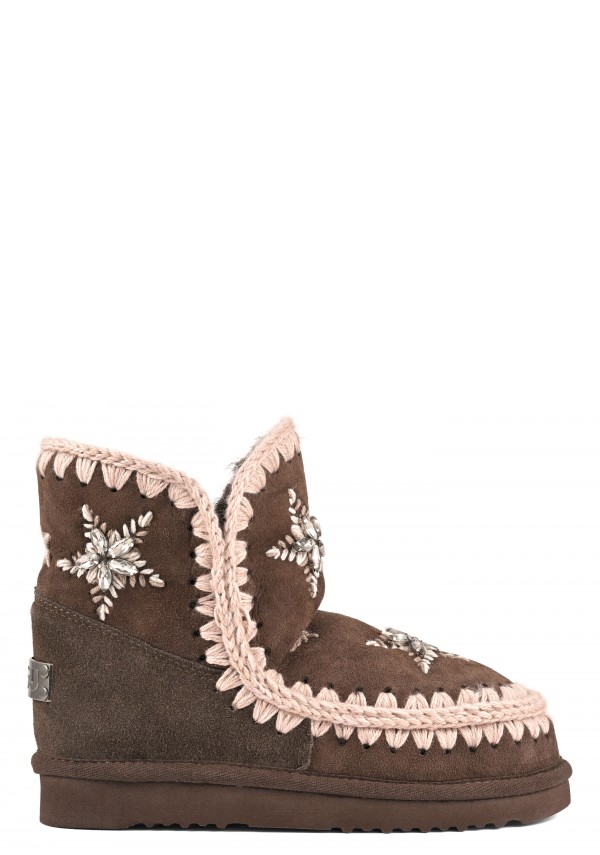 Eskimo 18 Wool Stars & Rhinestones MOCHA