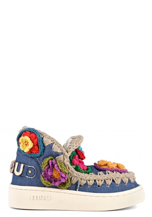 Summer Eskimo sneaker kid crochet flowers DEN