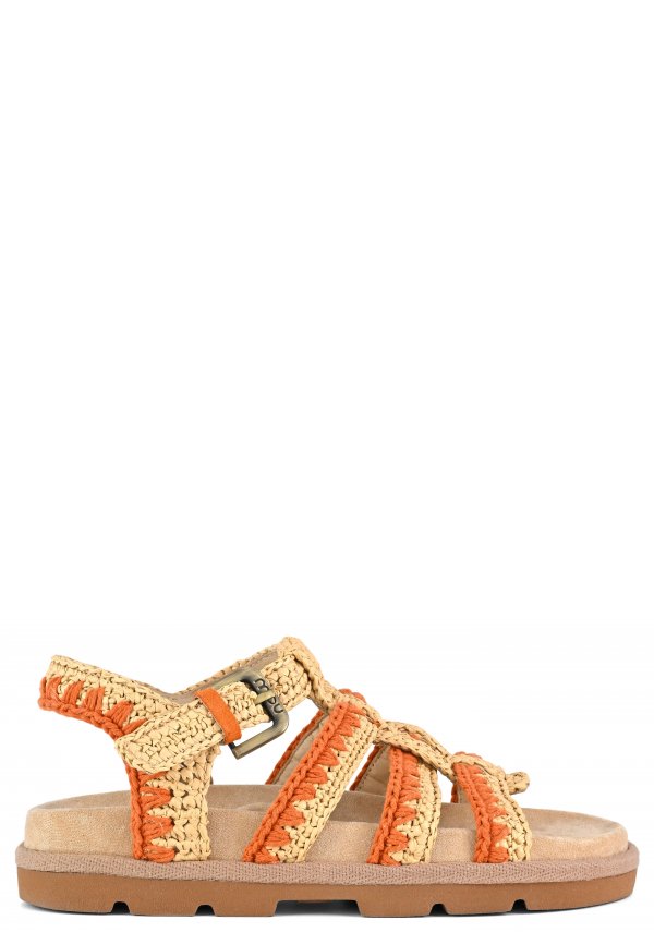 Low bio sandal raffia stitching RNATOR