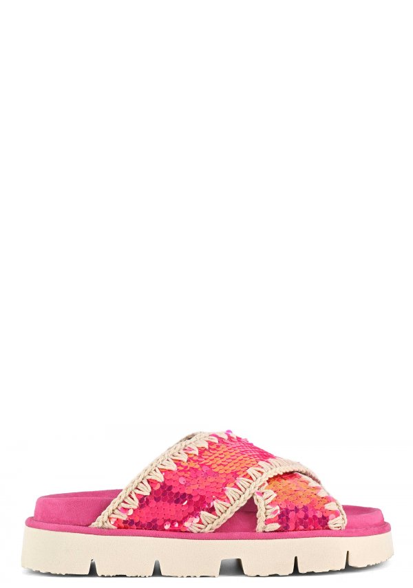 Criss-cross Bio Sandal Iridiscent Sequins SEQFF
