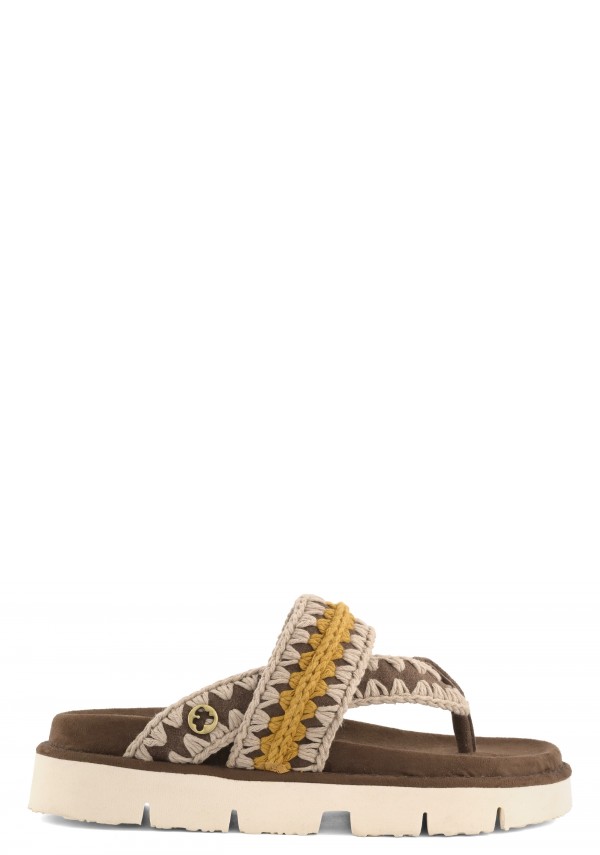 Bio Thong Sandal Colored Stitching DPBRO