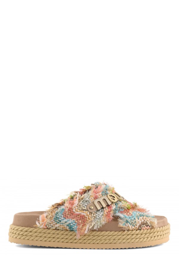 Criss-cross Sandal Multicolor Raffia FRPRI