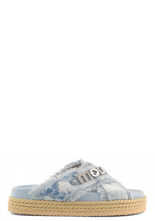 Criss-cross Rope Sandal Painted Denim PDEN