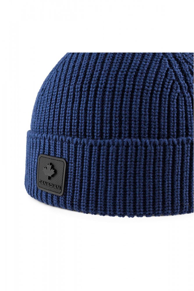 Ribbed short beanie