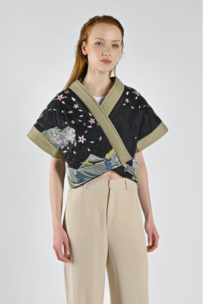 Kimono Zoe Manica corta BLA