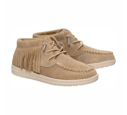 Wendy mid fringe cowgirl suede